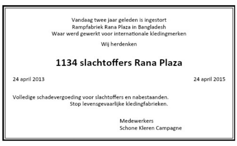Niet genoeg geld voor slachtoffers en nabestaanden ramp Bangladesh Niet genoeg geld voor slachtoffers en nabestaanden ramp Bangladesh
