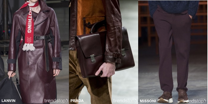 Herfst/Winter 2017-18 Herenmode Kleuren op de Catwalks Herfst/Winter 2017-18 Herenmode Kleuren op de Catwalks
