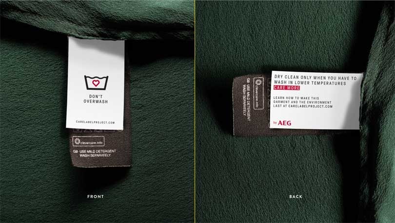 Modeontwerpers en AEG lanceren het Care Label Project Modeontwerpers en AEG lanceren het Care Label Project