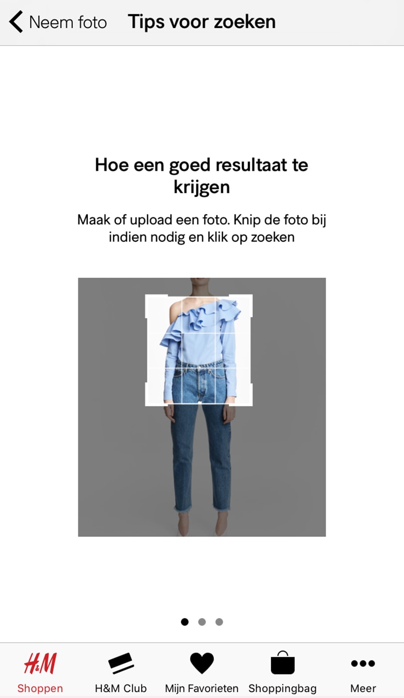 H&M lanceert nieuwe zoekfunctie in app H&M lanceert nieuwe zoekfunctie in app