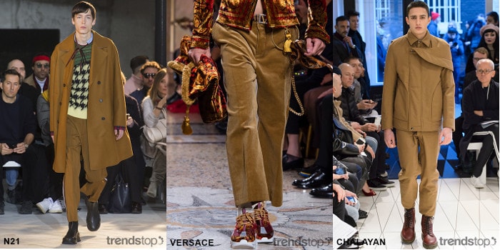 Herenkleuren op de Catwalks voor Herfst Winter 2018-19 Herenkleuren op de Catwalks voor Herfst Winter 2018-19