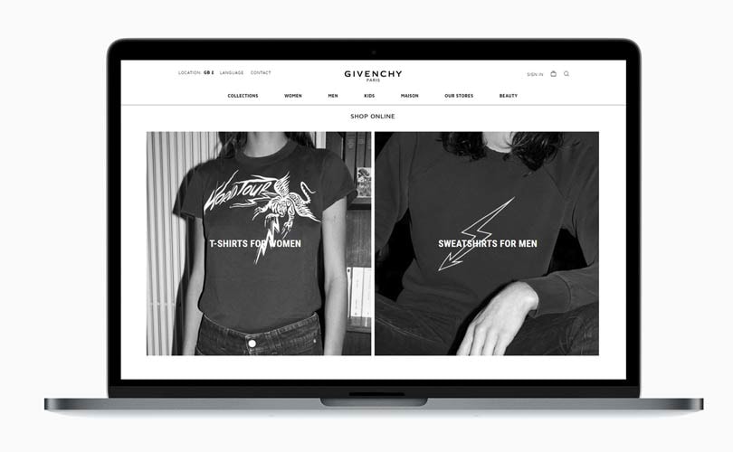 Givenchy rolt e-commerce platform uit in Nederland Givenchy rolt e-commerce platform uit in Nederland