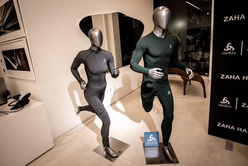 Odlo x Zaha Hadid 'Futureskin': ‘Als architectuur en sport elkaar ontmoeten’ Odlo x Zaha Hadid 'Futureskin': ‘Als architectuur en sport elkaar ontmoeten’