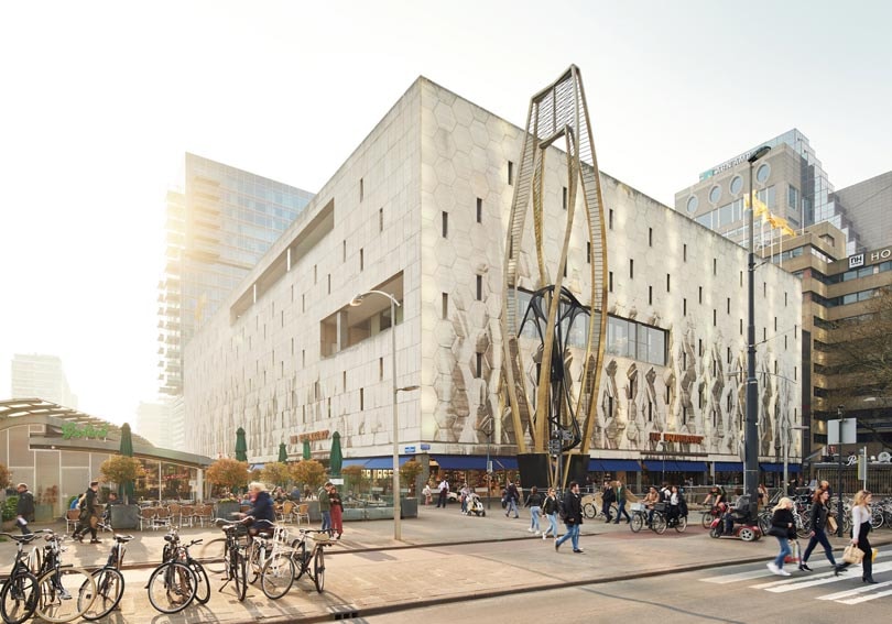Bijenkorf Rotterdam: gevelaanzicht hersteld, damesmode afdeling vernieuwd Bijenkorf Rotterdam: gevelaanzicht hersteld, damesmode afdeling vernieuwd