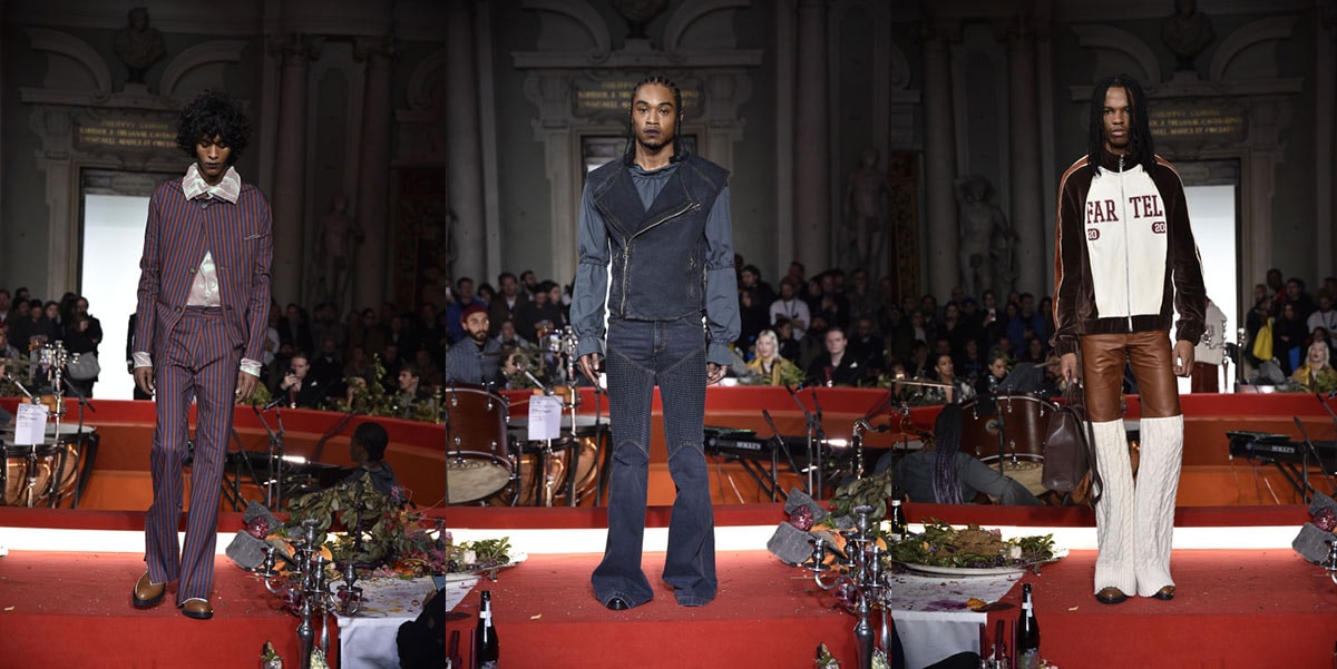 Pitti Uomo 97: Telfar brengt briljante barok stijl naar Florence Pitti Uomo 97: Telfar brengt briljante barok stijl naar Florence