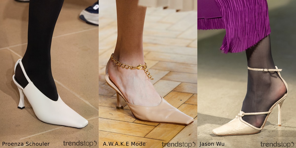 Herfst Winter 2020-21 damesschoenen op de catwalk Herfst Winter 2020-21 damesschoenen op de catwalk