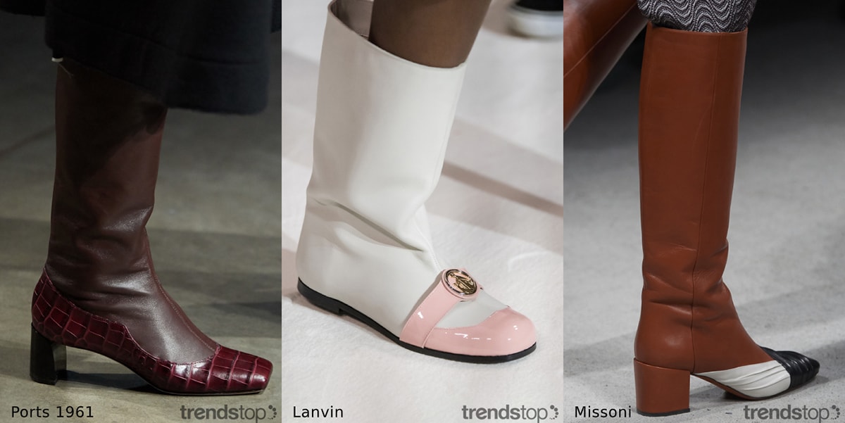Herfst Winter 2020-21 damesschoenen op de catwalk Herfst Winter 2020-21 damesschoenen op de catwalk